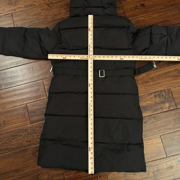 Rebecca Minkoff Belted Quilted Longline Hooded Puffer Coat - Picture 12 of 12